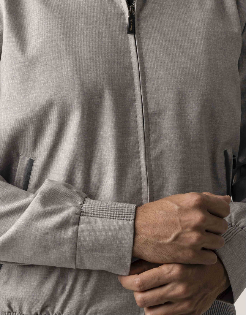 Castello d'Oro Suede-Trimmed Wool and Silk Jacket image